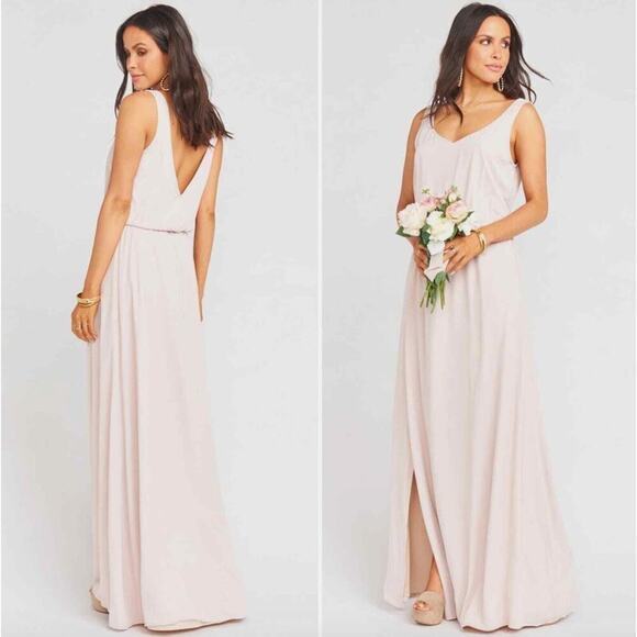 Show Me Your Mumu Dresses & Skirts - Show Me‎ Your Mumu Kendall Bridesmaid Dress Pink Show Me The Ring V Neck Slit S